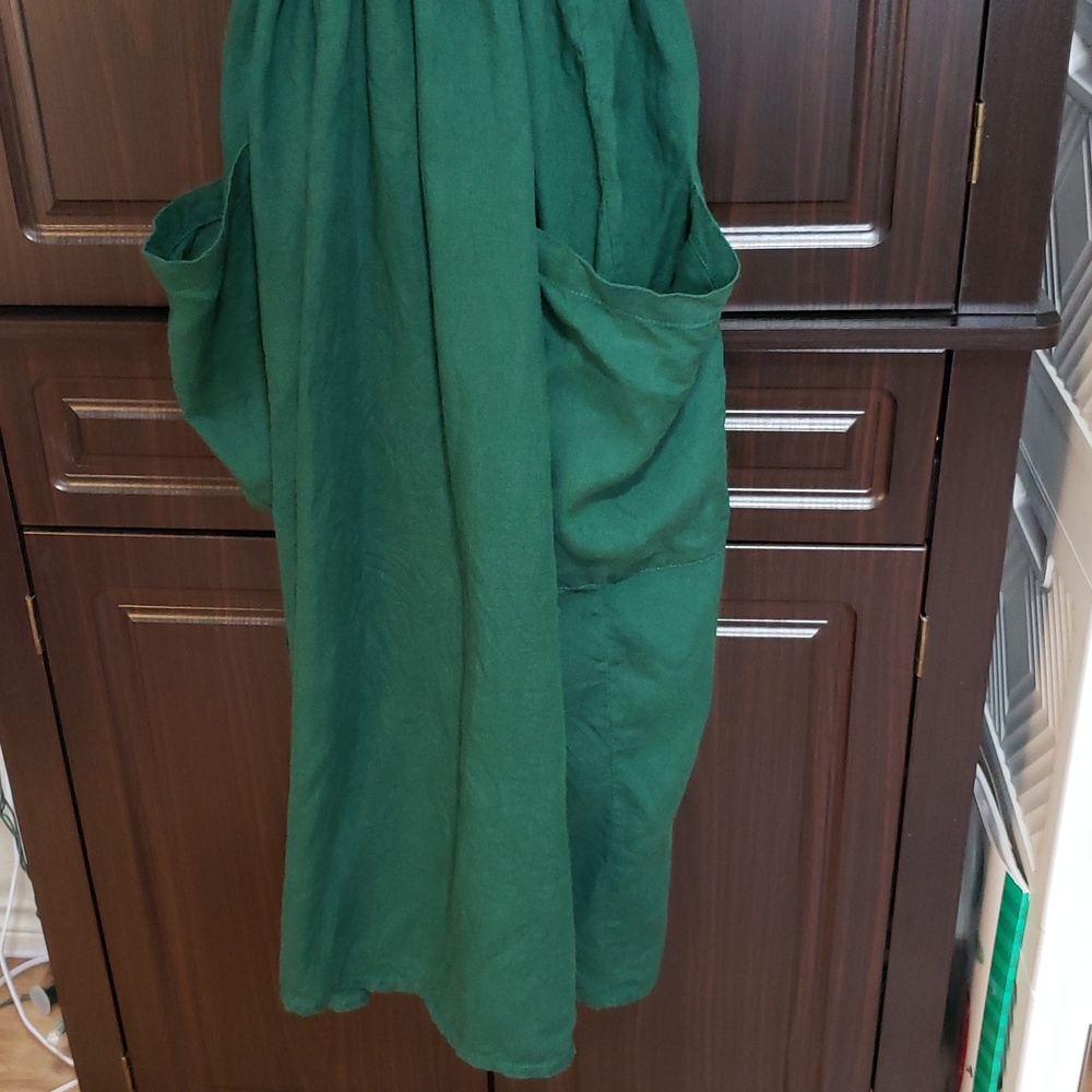 Seaside Tones Linen Kimono Wrap Dress - Picture 8 of 11